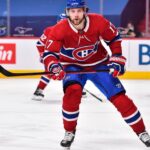 Josh Anderson dans l'uniforme rouge des Canadiens