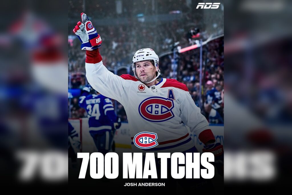 Josh Anderson, 700 matchs dans la LNH