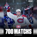 Josh Anderson, 700 matchs dans la LNH