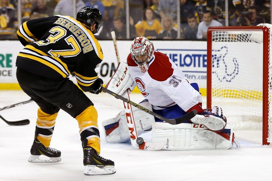 Patrice Bergeron et Carey Price