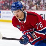 Zachary Bolduc dans l'uniforme rouge des Canadiens