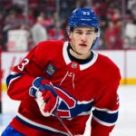 Ivan Demidov en chandail rouge des Canadiens de Montréal