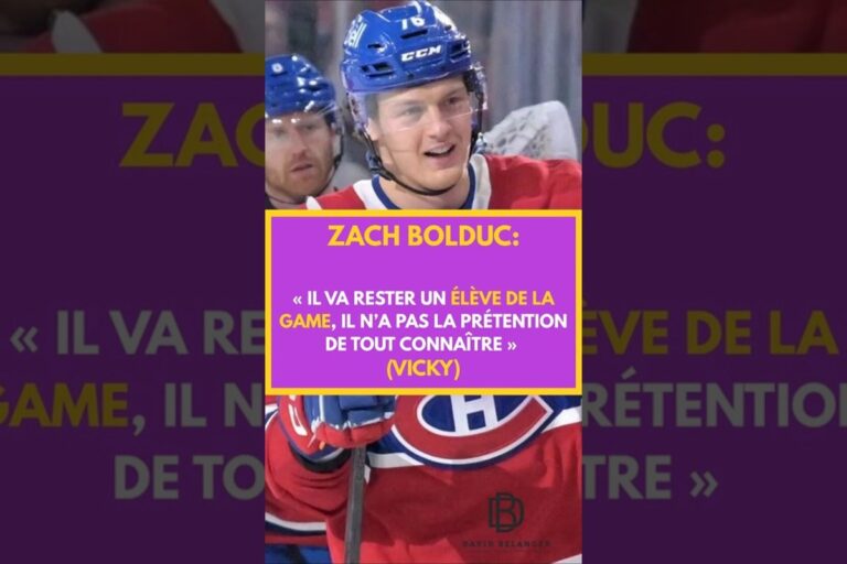 Zachary Bolduc avec le Canadien de Montréal
