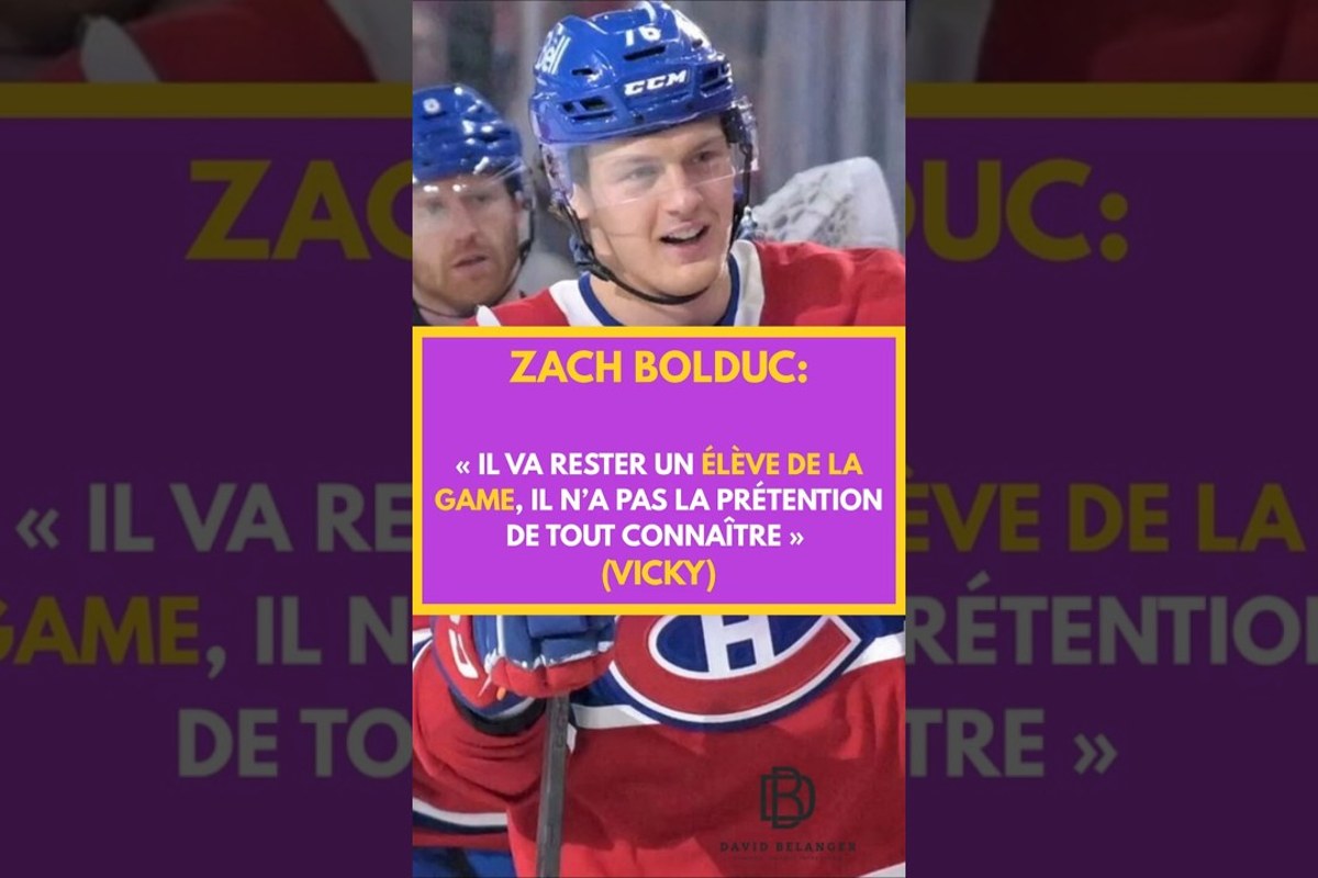 Zachary Bolduc avec le Canadien de Montréal