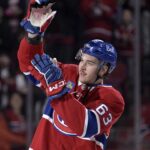 Florian Xhekaj célèbre avec le Canadien