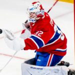 Jacob Fowler en action avec le Canadien de Montréal