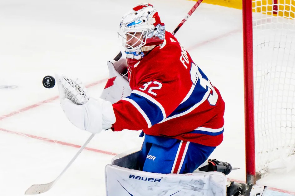 Jacob Fowler en action avec le Canadien de Montréal