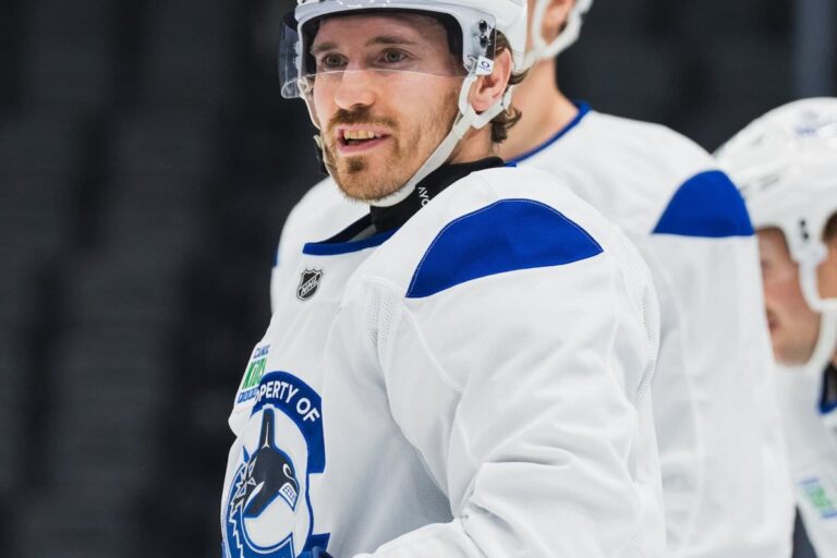 Brendan Gallagher à l'entraînement des Canucks de Vancouver