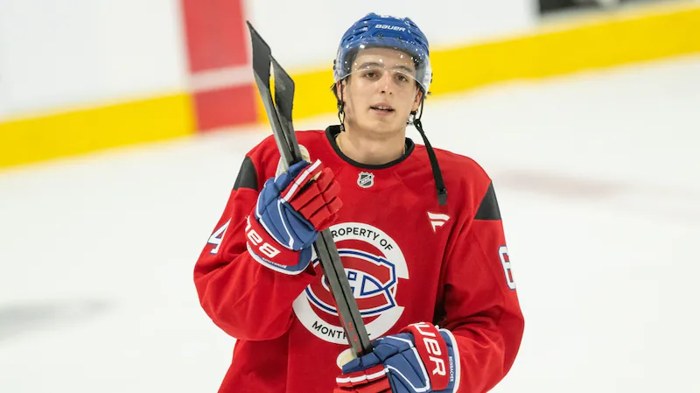 David Reinbacher en entraînement avec le Canadien