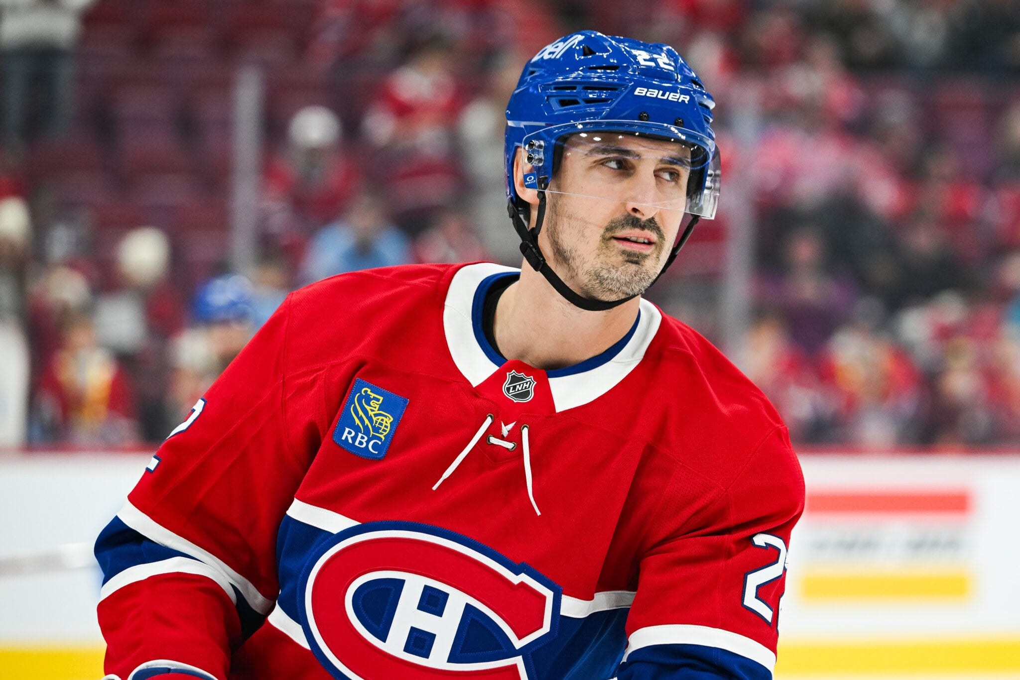 Chris Kreider, attaquant des Canadiens de Montréal, en chandail rouge