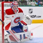 Samuel Montembeault devant le filet du Canadien