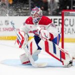 Samuel Montembeault devant le filet du Canadien