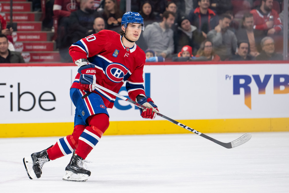 Juraj Slafkovsky dans l'uniforme du Canadien