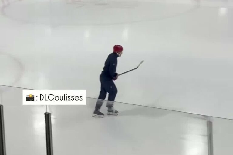 Nick Suzuki déjà de retour sur la glace à Brossard, avec un bâton gaucher