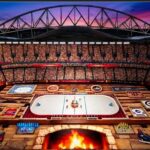 Illustration de la patinoire extérieure de la Classique Héritage au Princess Auto Stadium de Winnipeg — Canadiens contre Jets, 25 octobre 2026