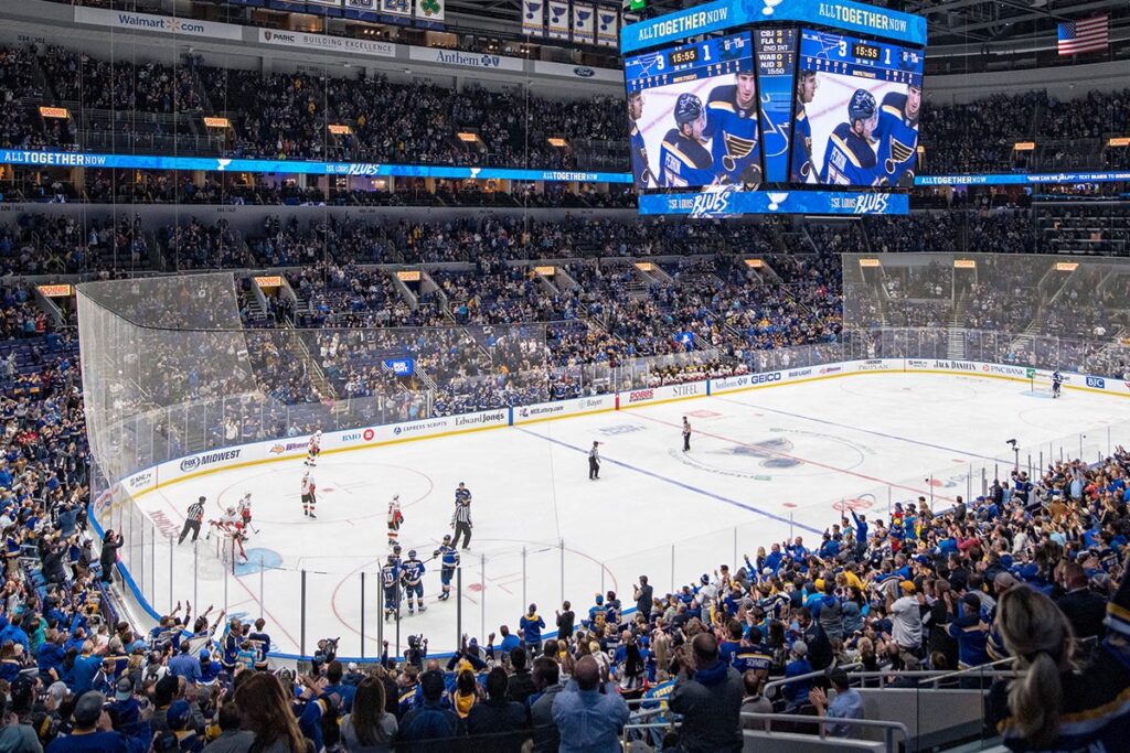 L'Enterprise Center de St. Louis lors d'un match des Blues