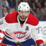 Andrei Markov avec le chandail blanc du Canadien